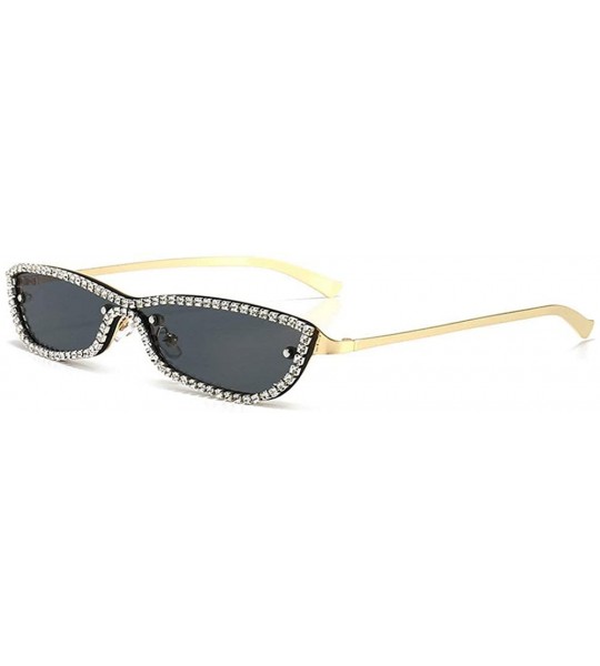 Rimless Diamond Sunglasses Vintage Rimless Eyeglasses - Black - CC198GCRKU5 $24.94