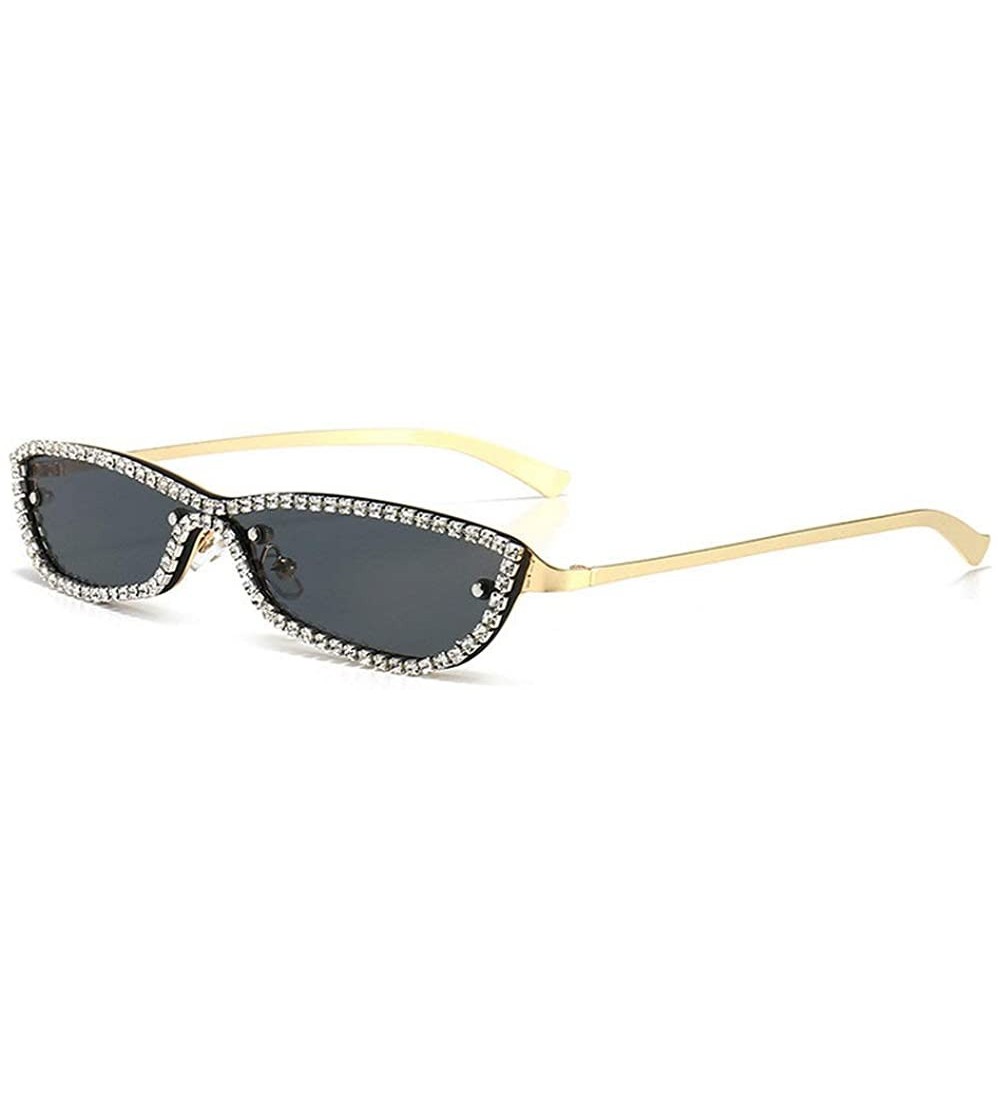 Rimless Diamond Sunglasses Vintage Rimless Eyeglasses - Black - CC198GCRKU5 $24.94