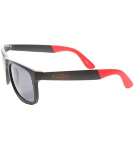 Wayfarer Classic Two-Tone Horn Rimmed Sunglasses - Black-red Smoke - CB11Y9O8YV7 $19.95