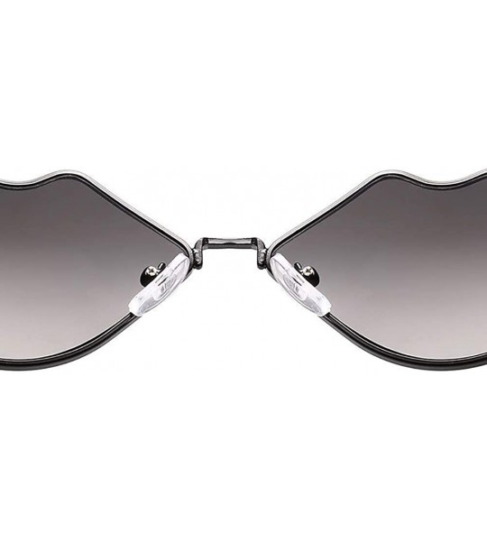 Goggle Sexy Lips Sunglasses-Small Frame Retro Sun Glasses-Polarized Eyewear For Women - D - CD190EG6ECU $58.09