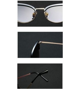 Rimless 50s 60s Retro Inspired Semi Rimless Small Cateye Sunglasses for Women Half Frame - Brown Tortoiseshell - C418GZNHI8Q ...