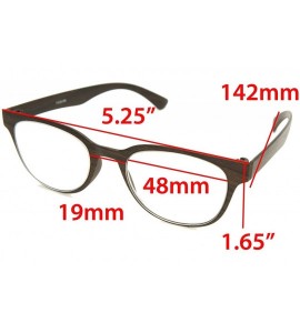 Oval TR90 Readers Flexie Reading Glasses schoolboy 2291RT - Z3 Dark Brown Wood Print - CU18WDC9WDY $32.32