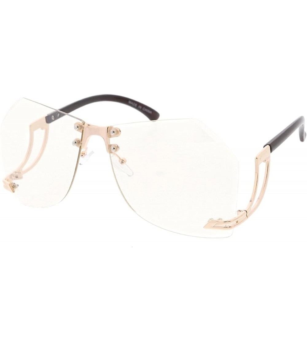 Shield Heritage Modern "It's Complicated" Wired Frame Sunglasses - Clear - CY18GYEX87L $18.51