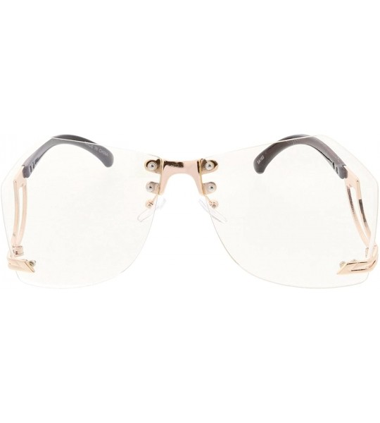 Shield Heritage Modern "It's Complicated" Wired Frame Sunglasses - Clear - CY18GYEX87L $18.51