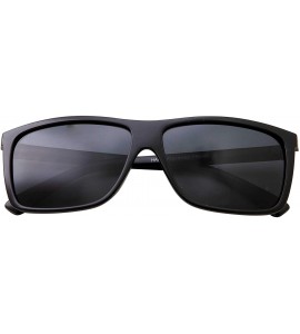 Rectangular Polarized Sunglasses for Men Driving Fashionable Rectangular Glasses Mens/Womens - Black - C618Q34XR2D $19.50