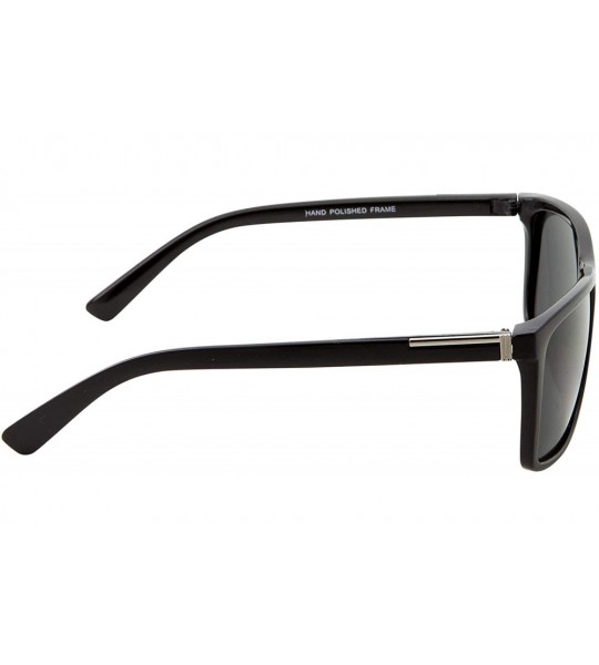 Rectangular Polarized Sunglasses for Men Driving Fashionable Rectangular Glasses Mens/Womens - Black - C618Q34XR2D $19.50