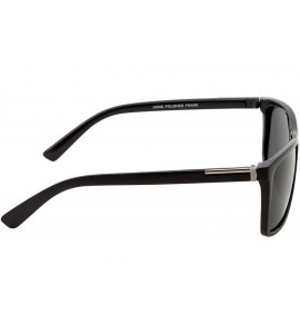 Rectangular Polarized Sunglasses for Men Driving Fashionable Rectangular Glasses Mens/Womens - Black - C618Q34XR2D $19.50