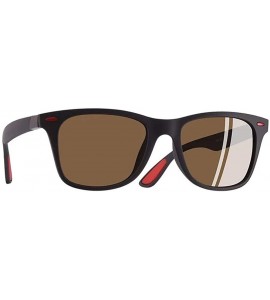 Square The Red Tipped Lightweight Classic Polarized Unisex Square Frame Sunglasses for Girls and Women - C1193XLN4TU $73.90