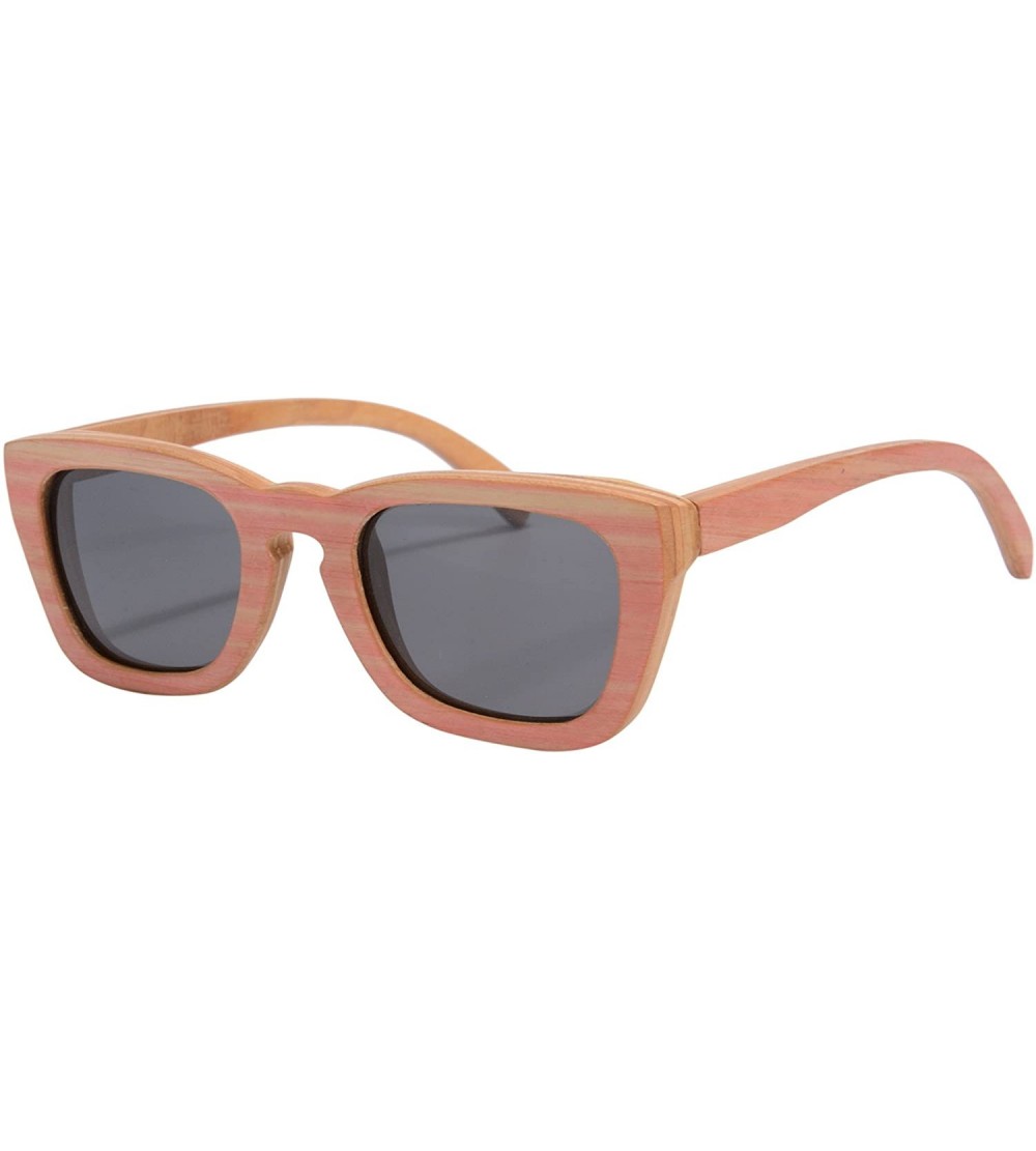 Wayfarer Handmade Wooden Glasses Bamboo Wood Polarized Sunglasses with Bamboo Frame and Temple Eyewear-Z6028 - CM17YZXREI3 $6...