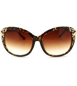 Butterfly Women's Sunglasses Rhinestone Luxurious Glam Fashion Shades - Tortoise - CO11PABPE79 $18.72