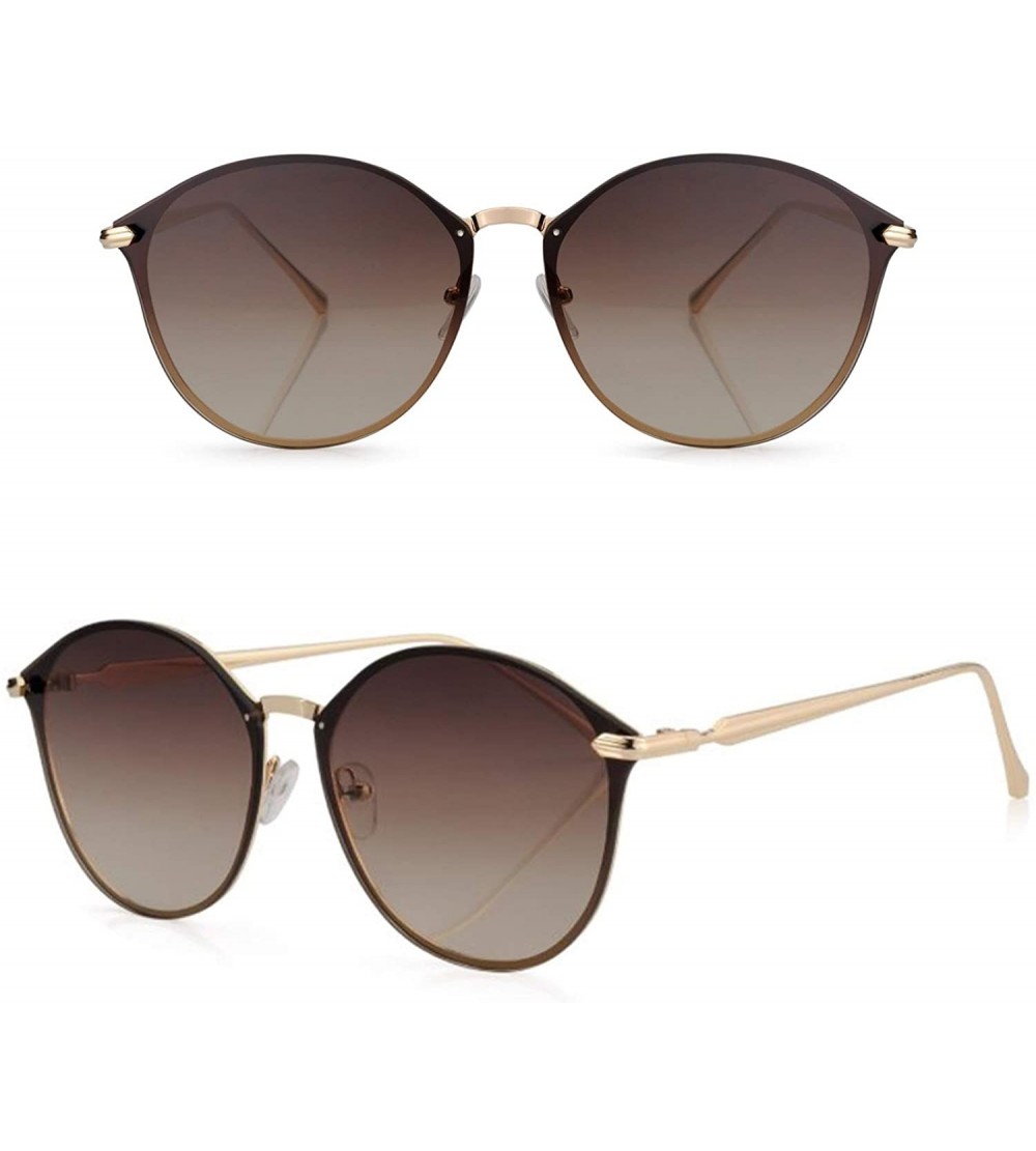 Oversized Cat Eye Sunglasses for Women Oversized Mirrored UV Protection Metal Frame Sunglasses for Traveling Driving - C818XQ...