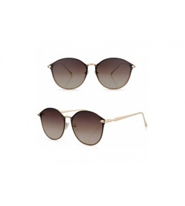 Oversized Cat Eye Sunglasses for Women Oversized Mirrored UV Protection Metal Frame Sunglasses for Traveling Driving - C818XQ...