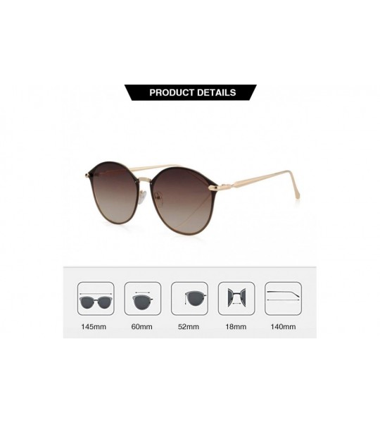 Oversized Cat Eye Sunglasses for Women Oversized Mirrored UV Protection Metal Frame Sunglasses for Traveling Driving - C818XQ...