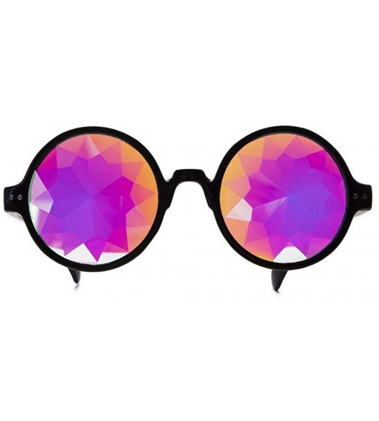 Round Festivals Kaleidoscope Glasses for Raves - Goggles Rainbow Prism Diffraction Crystal Lenses - C218KMUCHYW $33.18