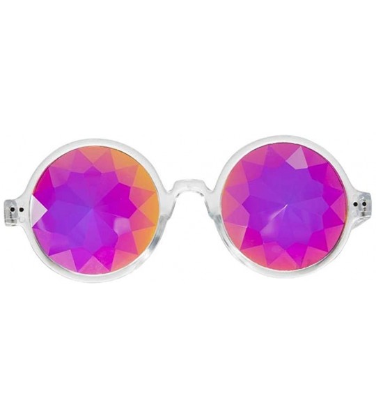 Round Festivals Kaleidoscope Glasses for Raves - Goggles Rainbow Prism Diffraction Crystal Lenses - C218KMUCHYW $33.18