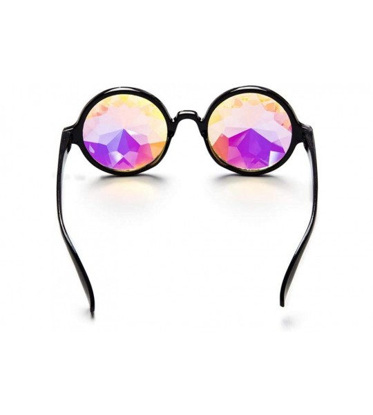 Round Festivals Kaleidoscope Glasses for Raves - Goggles Rainbow Prism Diffraction Crystal Lenses - C218KMUCHYW $33.18