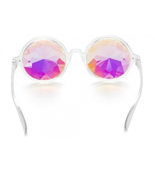 Round Festivals Kaleidoscope Glasses for Raves - Goggles Rainbow Prism Diffraction Crystal Lenses - C218KMUCHYW $33.18