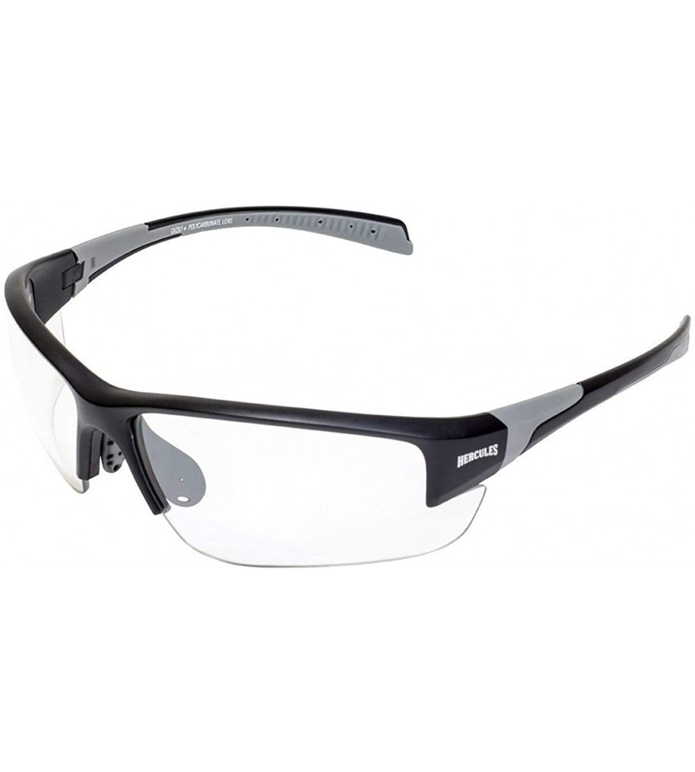 Goggle Eyewear Hercules 7 Safety Glasses Black Frame - Clear - C7180R783H4 $25.78