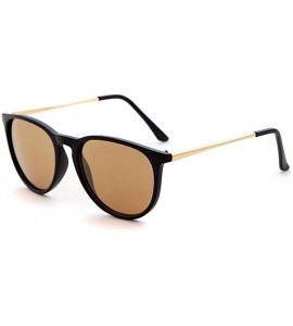 Round sunglasses for women Retro Round Sunglasses Men Oval Frame Sun Glasses - 10 - CX18WYRWIKR $49.67