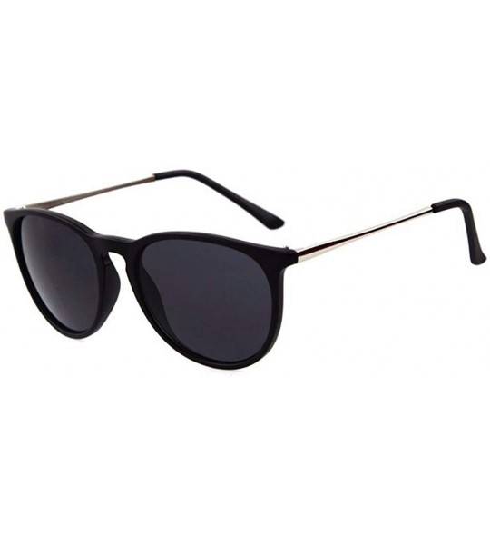 Round sunglasses for women Retro Round Sunglasses Men Oval Frame Sun Glasses - 10 - CX18WYRWIKR $49.67