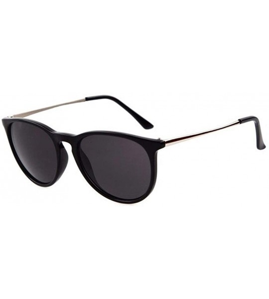 Round sunglasses for women Retro Round Sunglasses Men Oval Frame Sun Glasses - 10 - CX18WYRWIKR $49.67