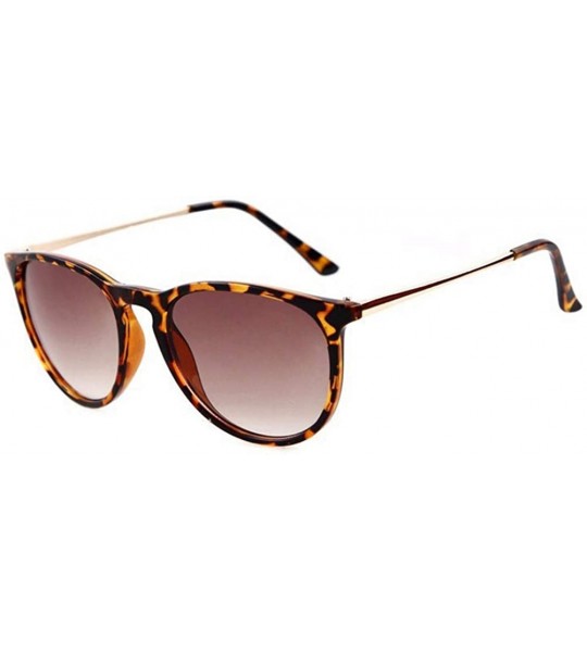 Round sunglasses for women Retro Round Sunglasses Men Oval Frame Sun Glasses - 10 - CX18WYRWIKR $49.67