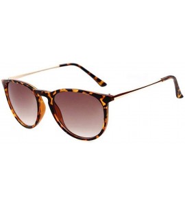 Round sunglasses for women Retro Round Sunglasses Men Oval Frame Sun Glasses - 10 - CX18WYRWIKR $49.67