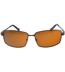 Rectangular Rectangular Myopia Polarized Sunglasses Short Sight Minus Lenses - Brown - CO1904CHGAO $47.40