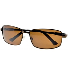 Rectangular Rectangular Myopia Polarized Sunglasses Short Sight Minus Lenses - Brown - CO1904CHGAO $47.40