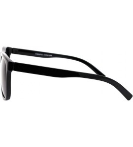 Square TAC Polarized Lens Sunglasses Classic Square Plastic Frame Unisex UV 400 - Black (Black) - CV19673W62E $25.68