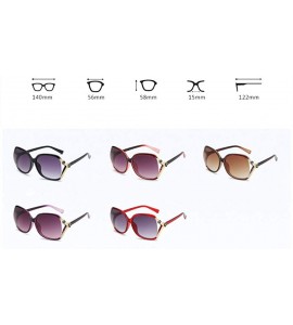 Oversized Fashion Oversized Anti UV/Ray Sunglasses Women Gradient Lens Wild Sun Glasses - Dx5064 C1 - C918U568ASK $22.74