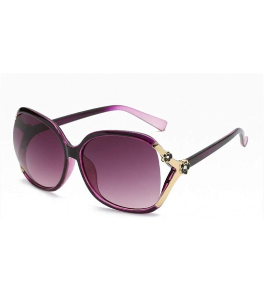 Oversized Fashion Oversized Anti UV/Ray Sunglasses Women Gradient Lens Wild Sun Glasses - Dx5064 C1 - C918U568ASK $22.74