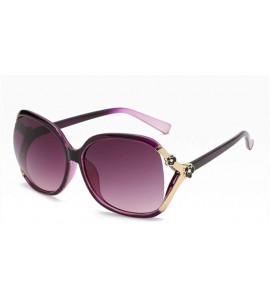 Oversized Fashion Oversized Anti UV/Ray Sunglasses Women Gradient Lens Wild Sun Glasses - Dx5064 C1 - C918U568ASK $22.74