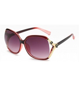 Oversized Fashion Oversized Anti UV/Ray Sunglasses Women Gradient Lens Wild Sun Glasses - Dx5064 C1 - C918U568ASK $22.74