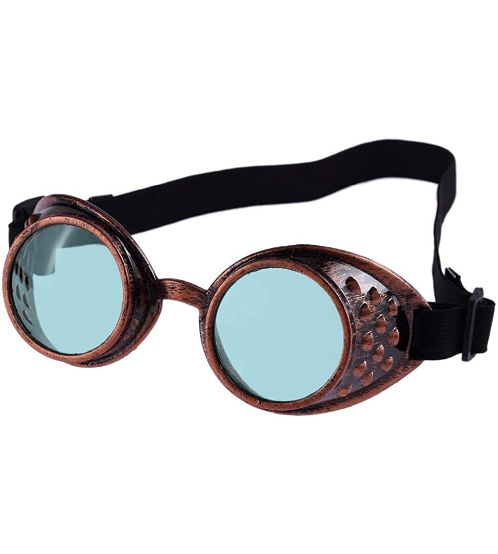 Oversized Sunglasses for Men Women Steampunk Goggles Glasses Retro Punk Hippie Sunglasses Vintage - Green - CP18QMXAQ8N $18.58