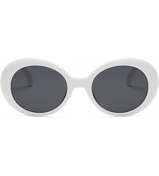 Oval Alien Eye Shape Fancy sunglass/ New Fashion - White - CF18DID8MGH $23.33