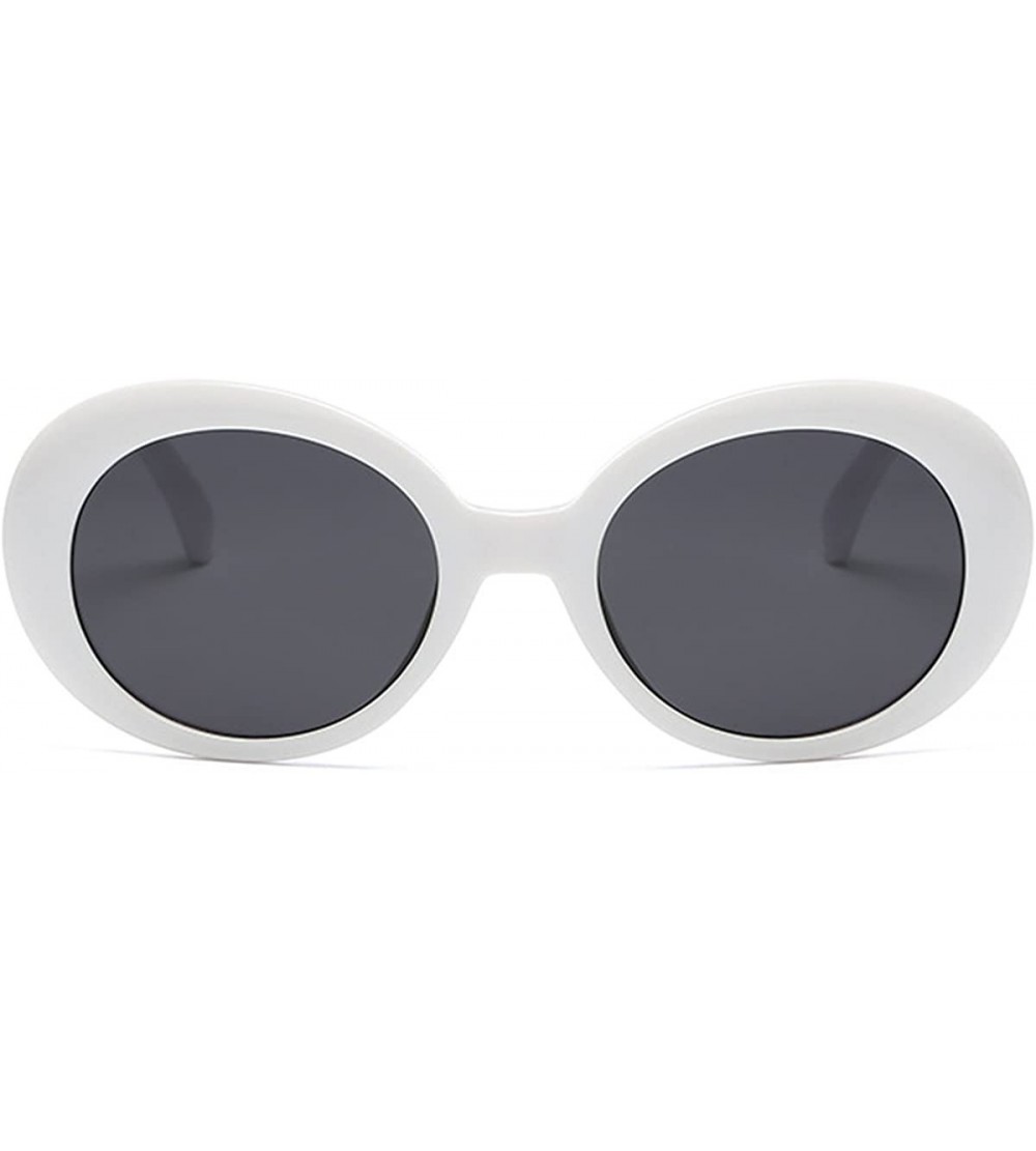 Oval Alien Eye Shape Fancy sunglass/ New Fashion - White - CF18DID8MGH $23.33