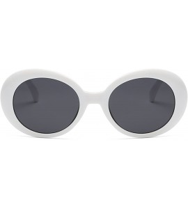 Oval Alien Eye Shape Fancy sunglass/ New Fashion - White - CF18DID8MGH $23.33