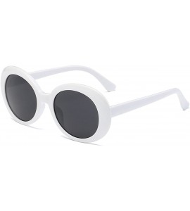 Oval Alien Eye Shape Fancy sunglass/ New Fashion - White - CF18DID8MGH $23.33