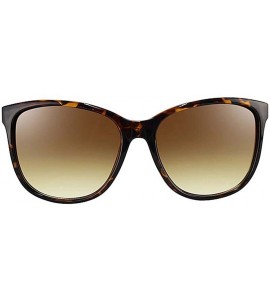 Oversized Textured Metal Accent Sunglasses With Hard Case - Brown - CM12HPNQVYP $34.25