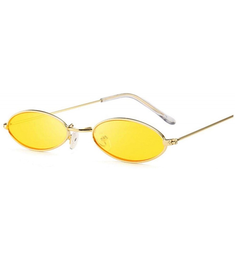 Round Fashion Women Sunglasses Famous Oval Sun Glasses FeLuxury Metal Round Rays Frames Black Small Cheap Eyewear - CT199CLYQ...