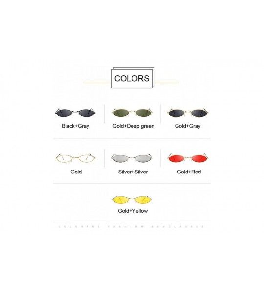 Round Fashion Women Sunglasses Famous Oval Sun Glasses FeLuxury Metal Round Rays Frames Black Small Cheap Eyewear - CT199CLYQ...