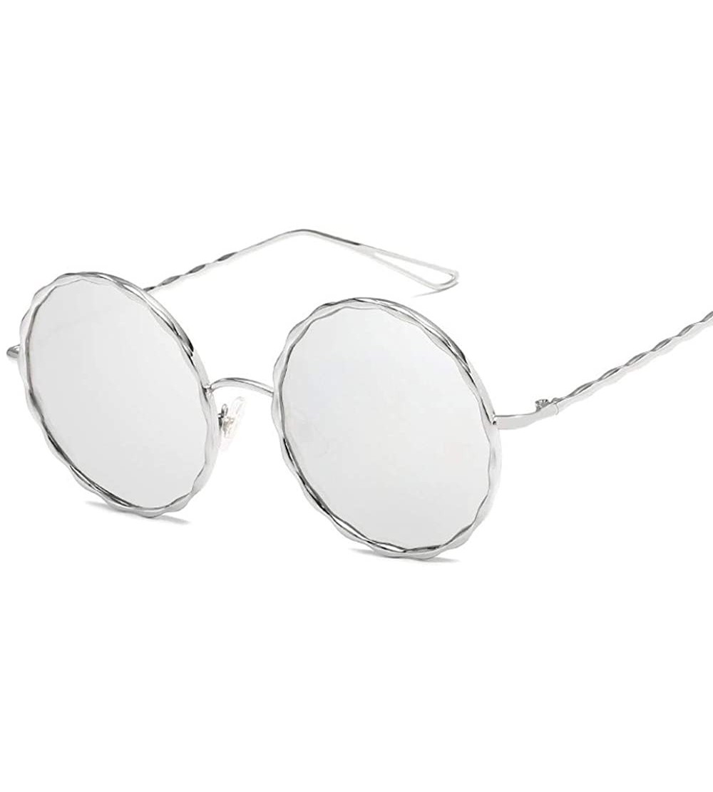 Goggle Sunglasses Spiral Metallic Sunglasses Round Sunglasses Frame Colour Film Lady Sunglasses - C518TNS0LW9 $18.45