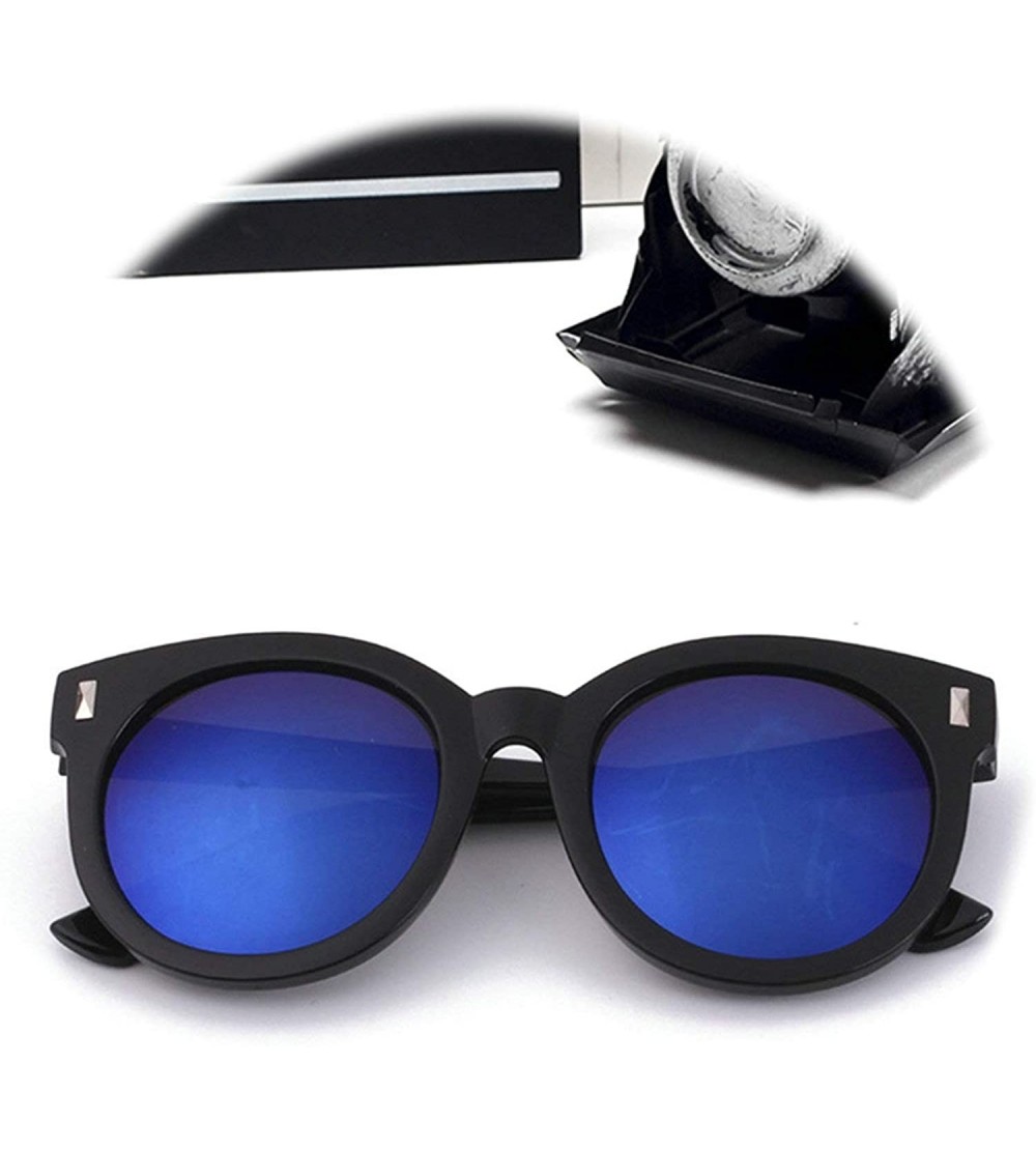 Sport Classic Retro Reflective Sunglasses for Women Plastic Resin UV400 Sunglasses - Blue - CW18SARA5E7 $27.35