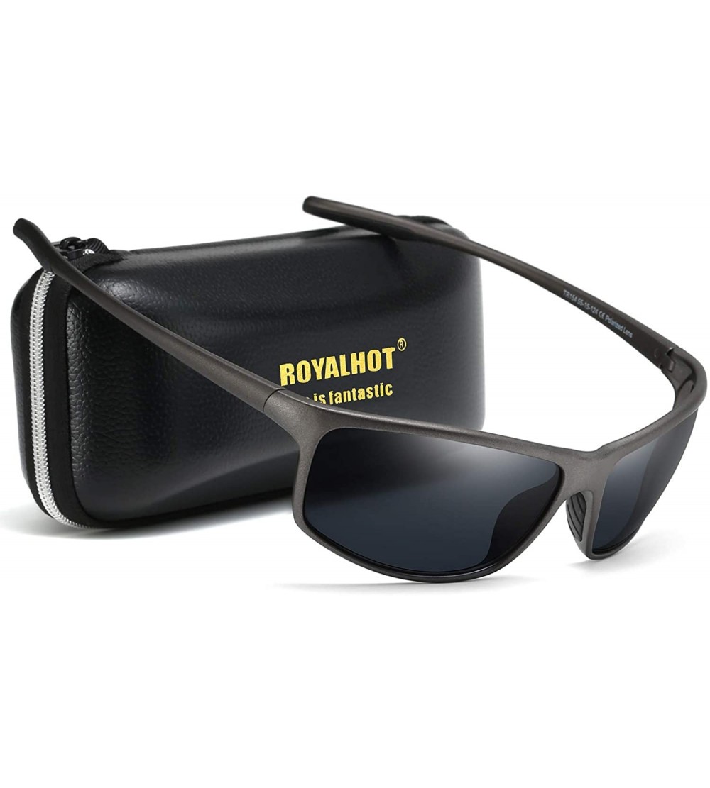 Sport Men Sport Sunglasses Baseball Polarized TR90 Frame Eyewear for Driving Fishing Golf UV400 Protection - Grey - C0193HR2R...