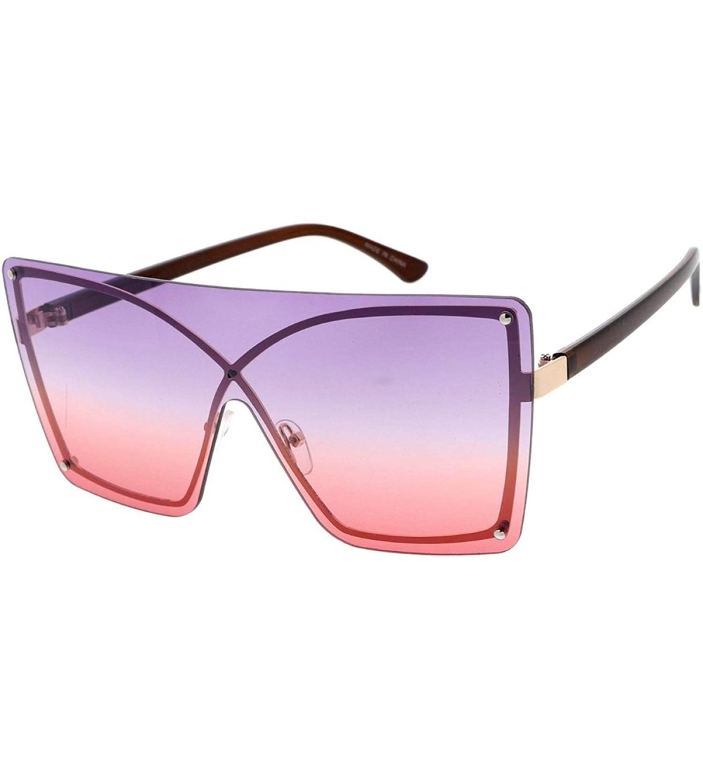 Aviator Flat Top Uni Candy Lens 60s Retro Fashion Aviator Sunglasses - Purple - C118USASERY $21.39