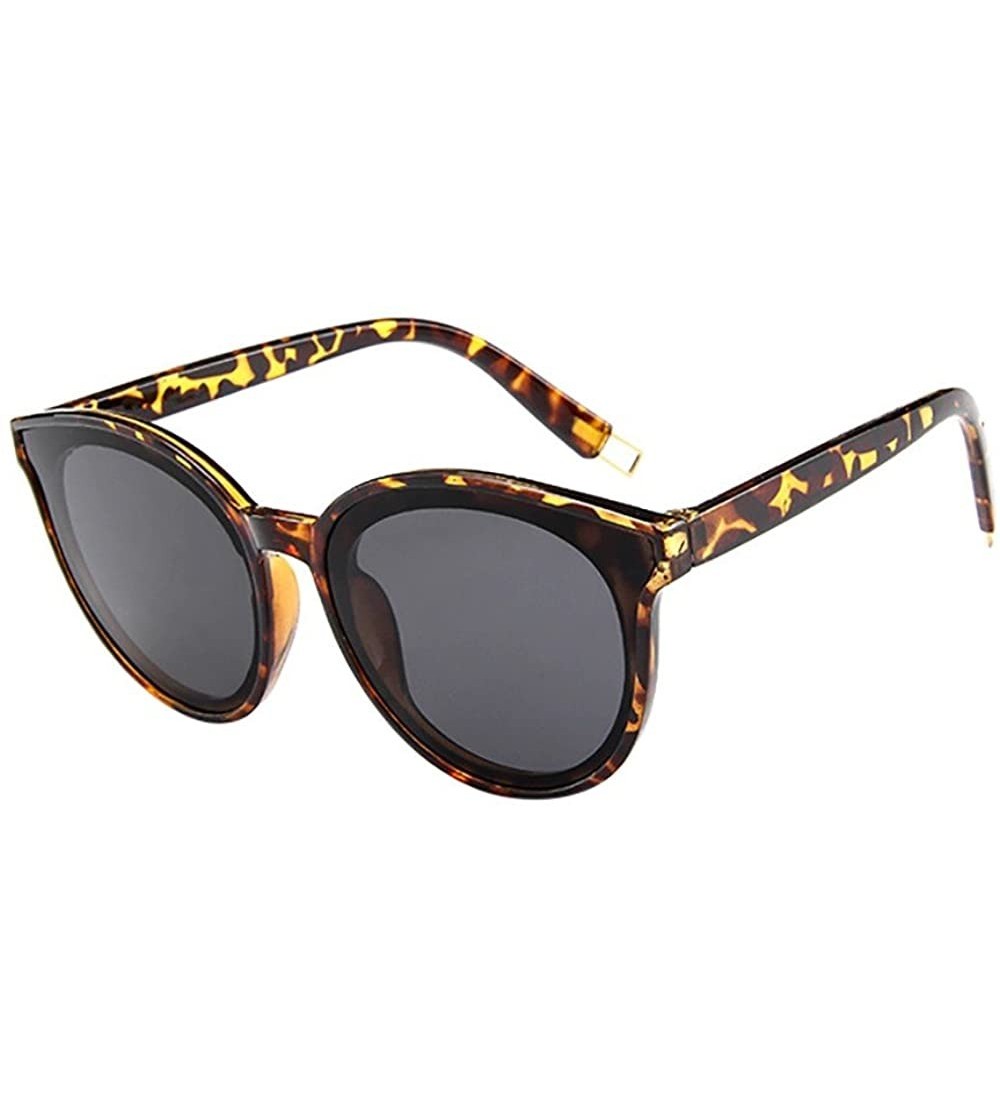 Oval Sunglasses Big Oval Polarized Goggles Glasses Eyewear - Gray - CK18QRTDU3A $18.48