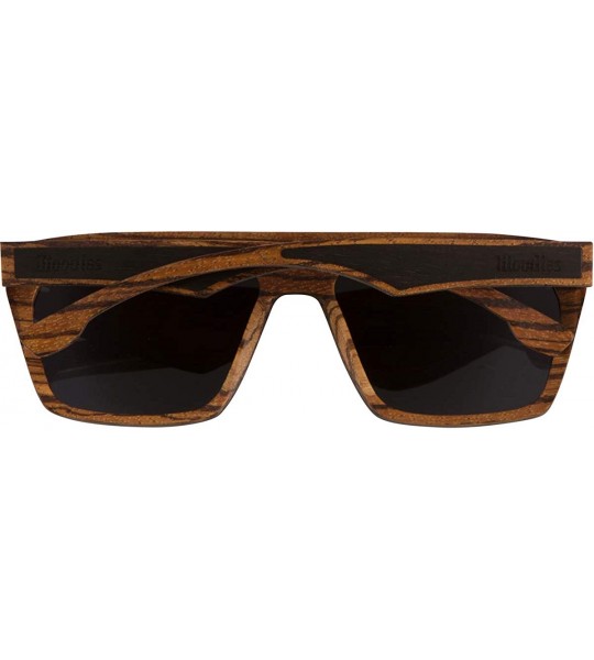 Aviator Full Wood Sunglasses Zebra Wood Aviator Style - C319486K7HH $79.65