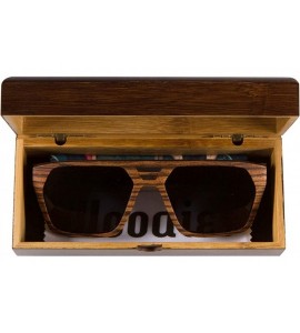 Aviator Full Wood Sunglasses Zebra Wood Aviator Style - C319486K7HH $79.65