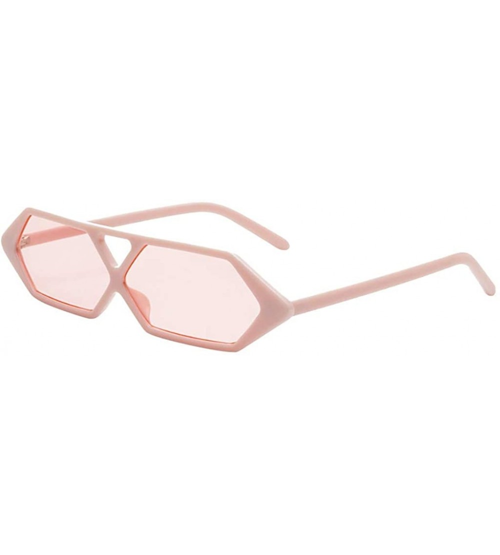 Square Sunglasses for Women Men Vintage Frame UV400 Protection Flat Lens Fashion Eyewear - Multicolor -E - CP18OQ05CXT $18.42